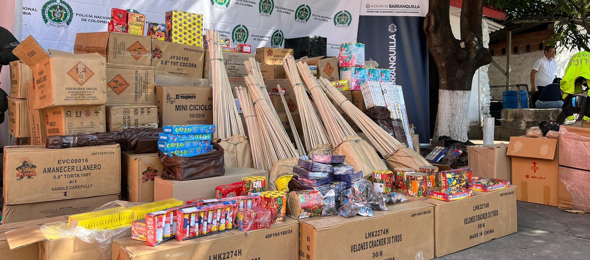 Policía incauta más de una tonelada de pólvora en Barranquilla durante diciembre