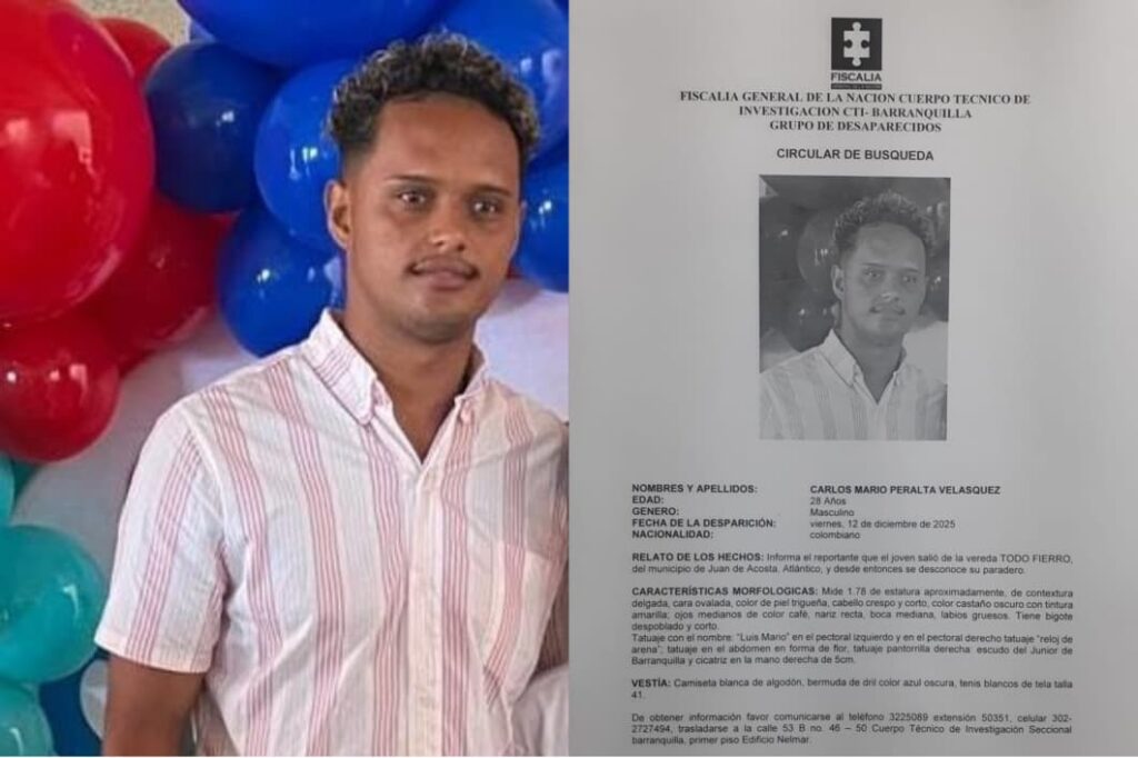 Buscan a electricista desaparecido tras viajar a Barranquilla para final del fútbol
