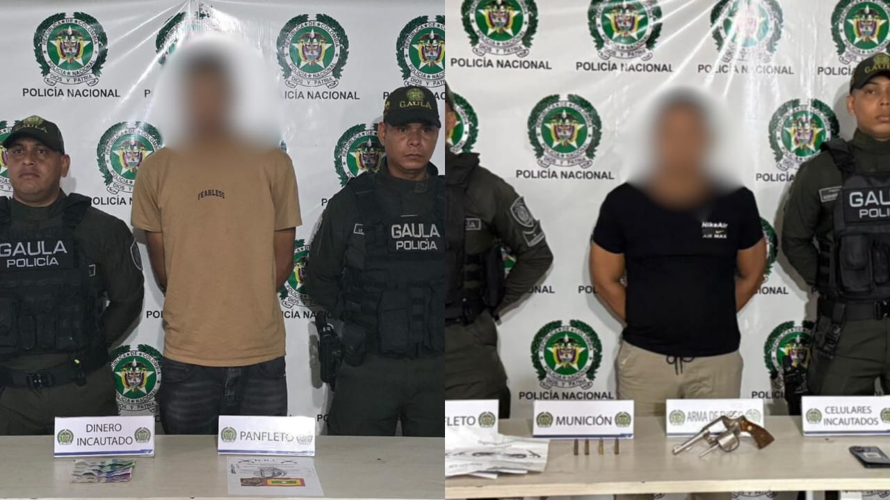 Capturan a dos presuntos extorsionistas del Gaula en Barranquilla