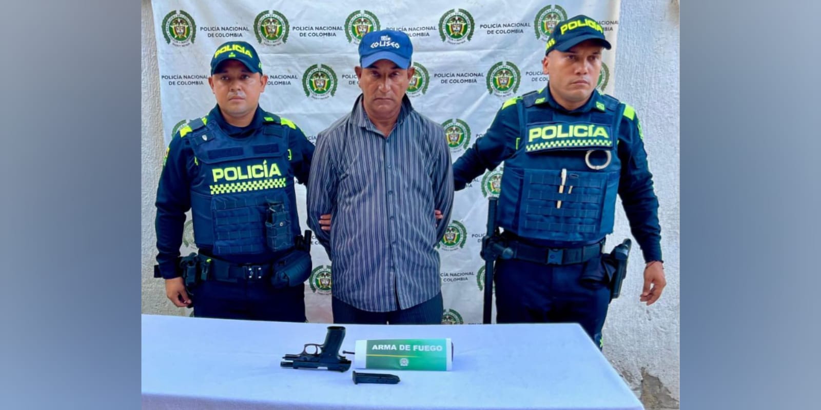 Capturan en Baranoa a hombre de 62 años con pistola y munición sin permiso