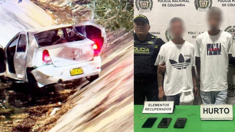 Delincuentes caen en arroyo de Villa Carolina al huir de la Policía tras cometer hurto