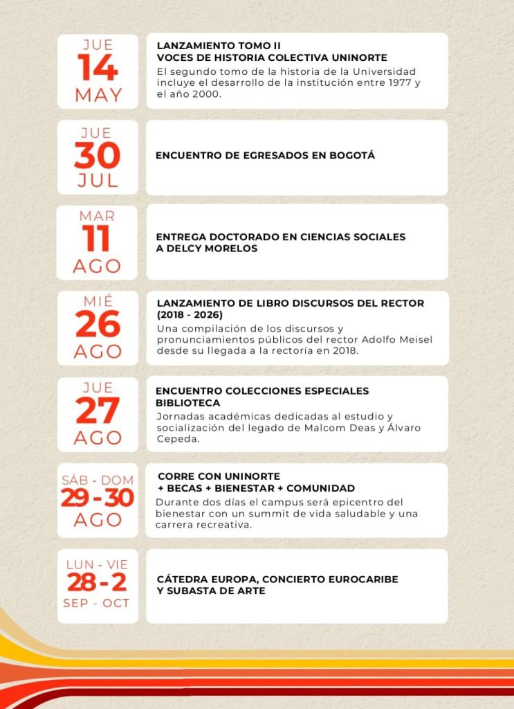 Universidad del Norte celebrará durante 2026 sus 60 años con programación académica y cultural