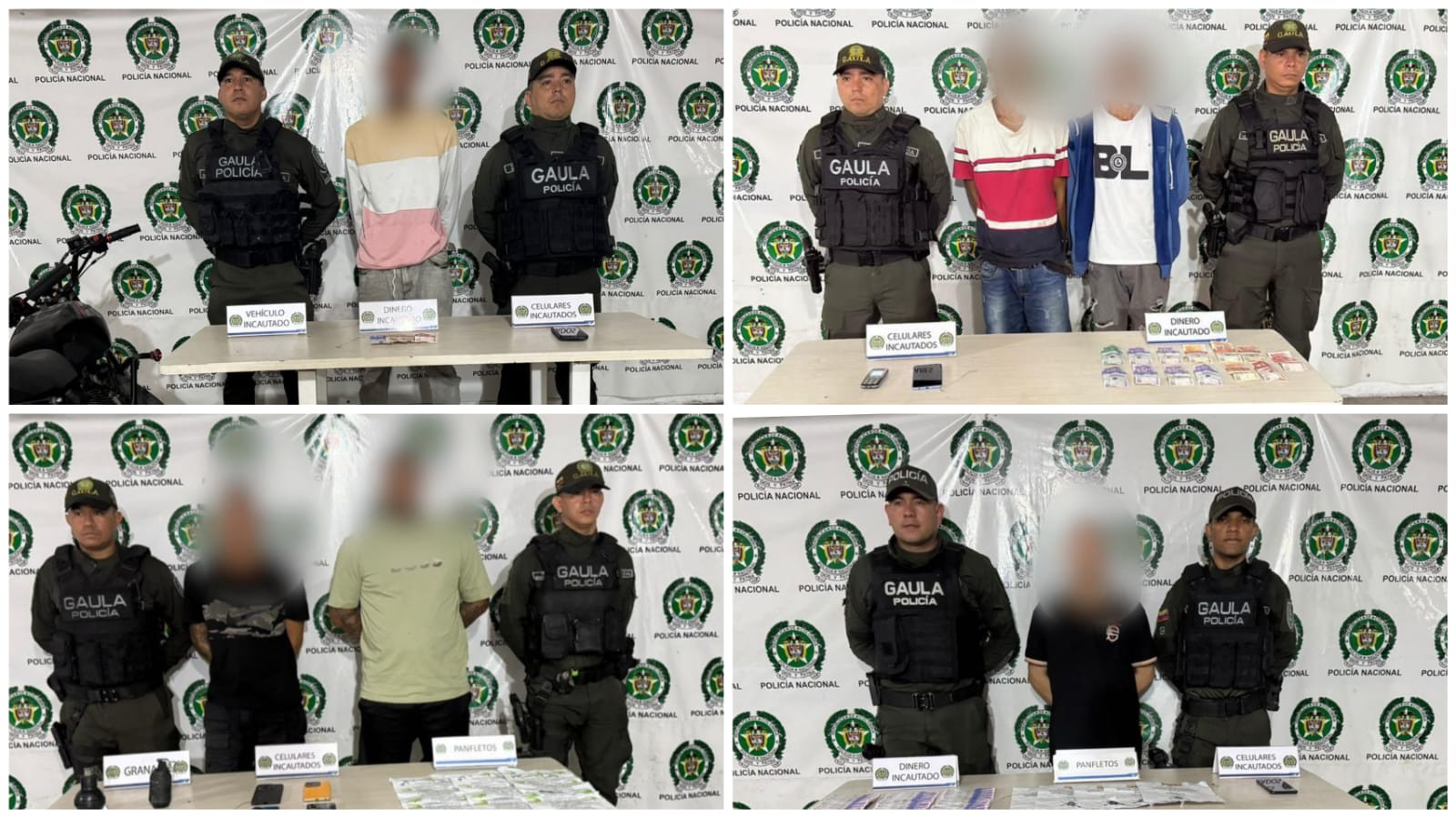 Redada contra la extorsión deja cinco capturados y un adolescente aprehendido en Barranquilla y Soledad