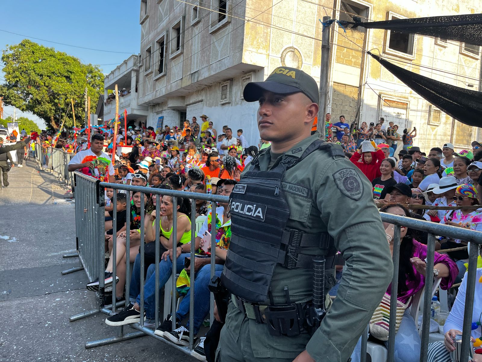 Policía del Atlántico activa amplio dispositivo de seguridad para la Batalla de Flores de Santo Tomás