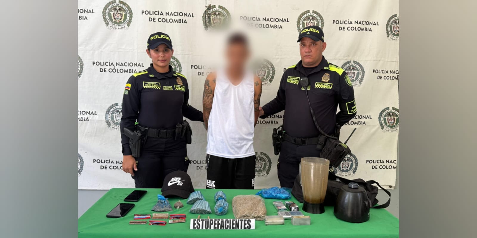Capturan a extranjero con 750 dosis de marihuana durante operativos de Turismo Seguro en el centro de Barranquilla