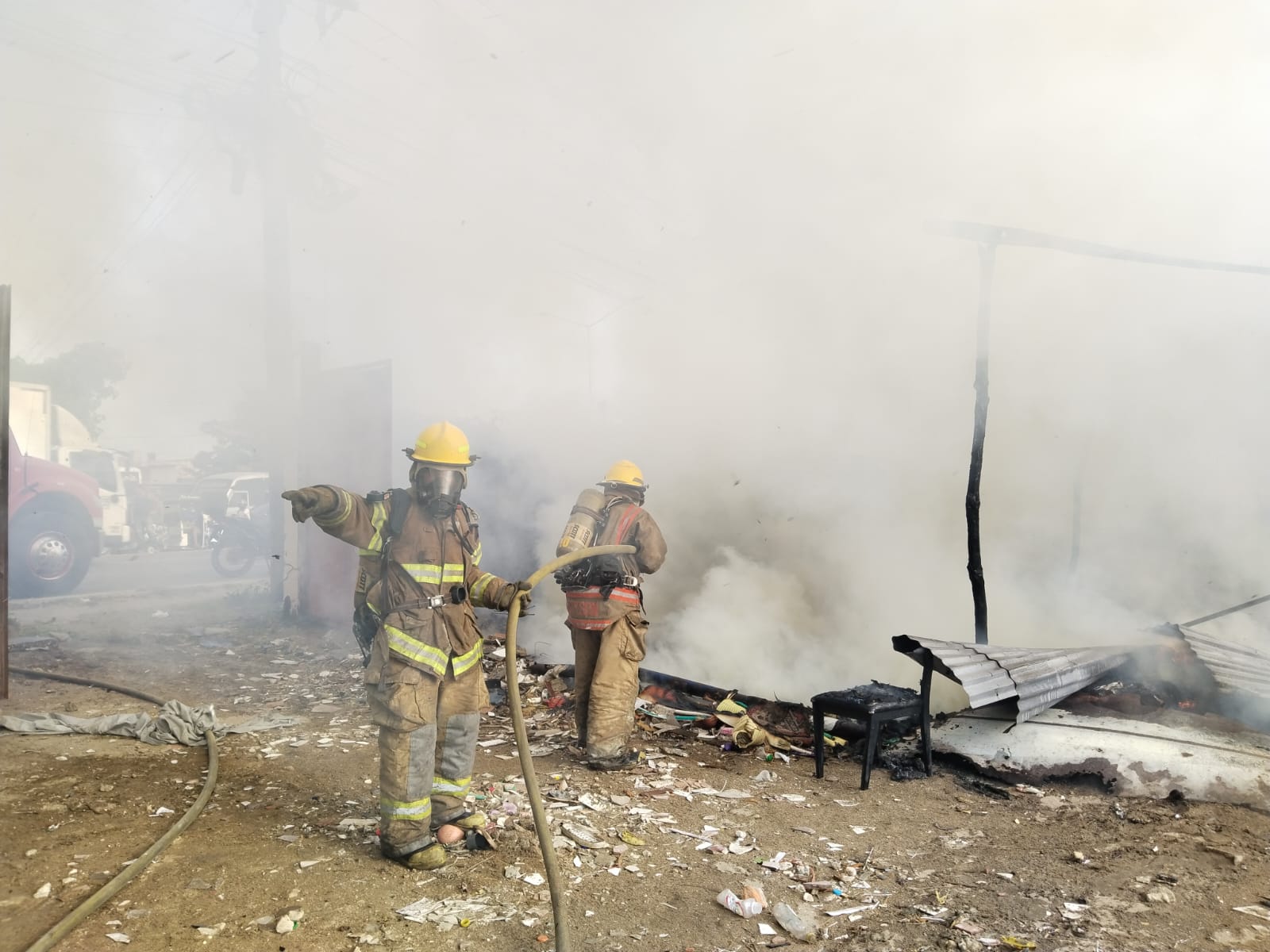 Incendio en chatarrería de Malambo dejó solo daños materiales