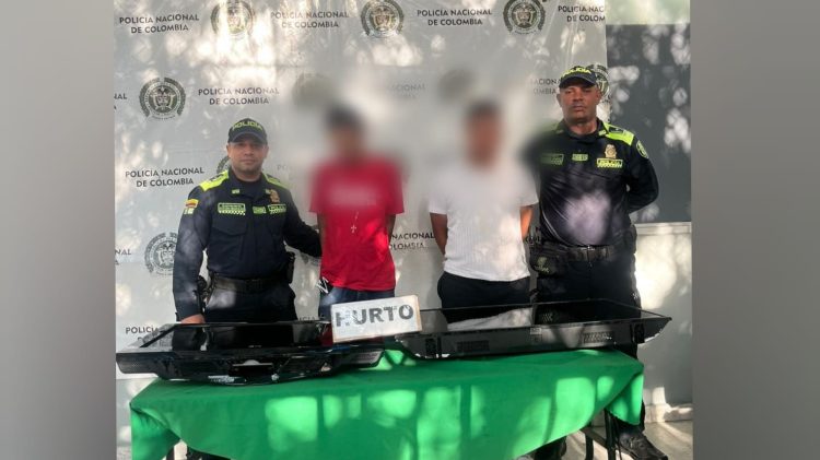 Capturan a dos hombres por presunto hurto en el barrio Boston, en Barranquilla