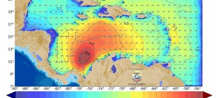 Dimar advierte fuertes vientos y oleaje de hasta 4 metros en el Caribe colombiano