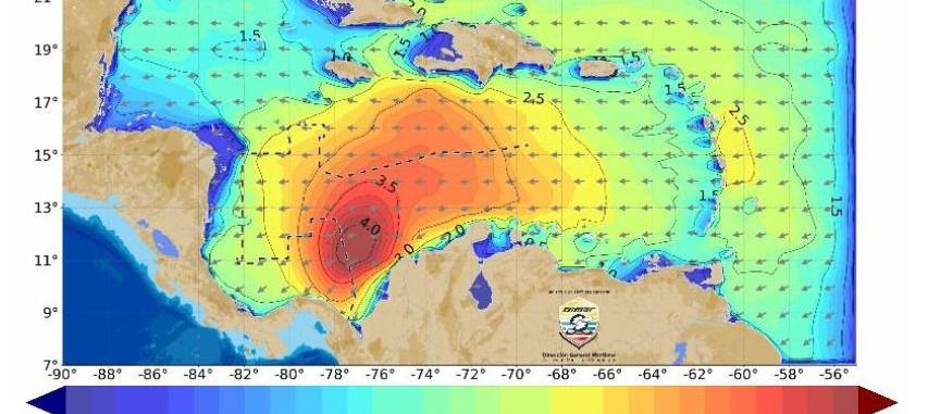 Dimar advierte fuertes vientos y oleaje de hasta 4 metros en el Caribe colombiano