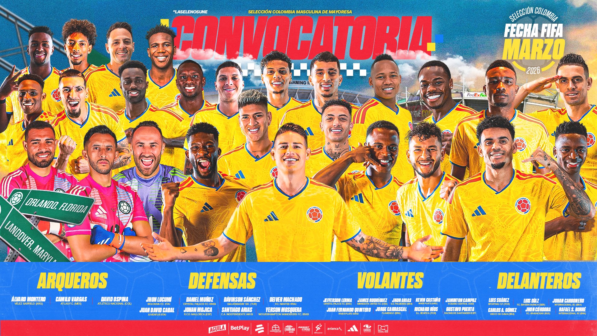 Selección Colombia convoca 26 jugadores para amistosos ante Croacia y Francia