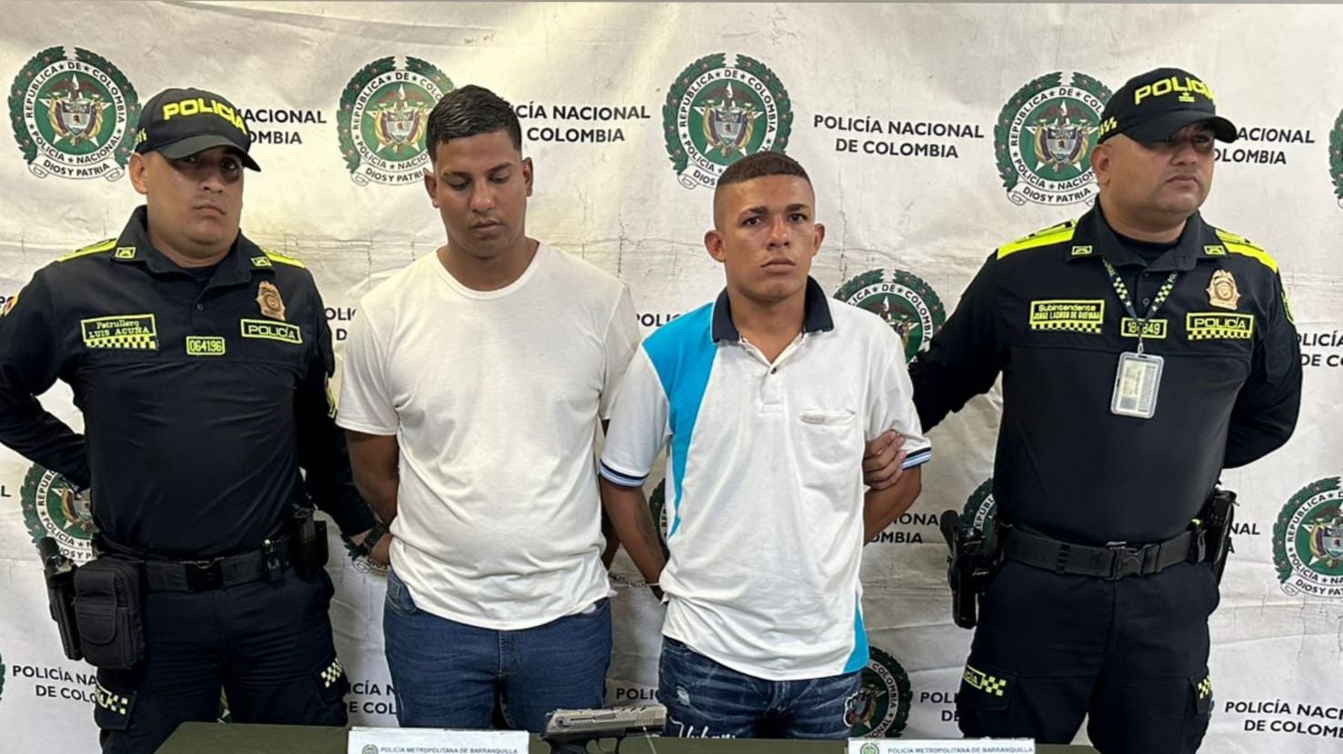 Capturan a alias ‘Monocuco’ y ‘Cabegol’ con arma de fuego en la Circunvalar de Barranquilla