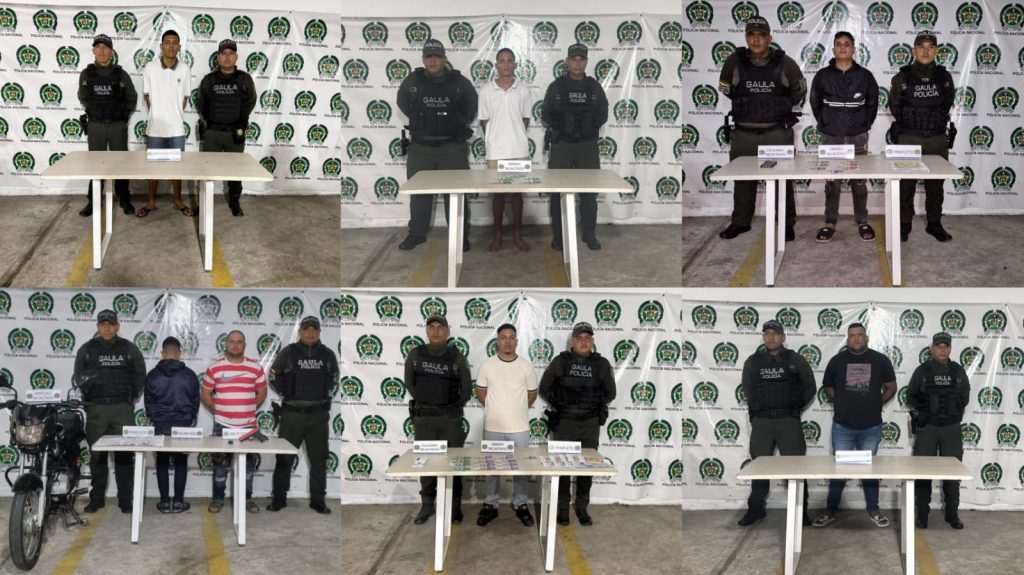 Siete capturados por extorsión en Barranquilla y su área metropolitana durante operativo del Gaula