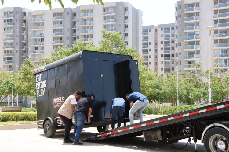 Incautan 13 contenedores por ocupación irregular del espacio público en Ciudad Mallorquín, Puerto Colombia