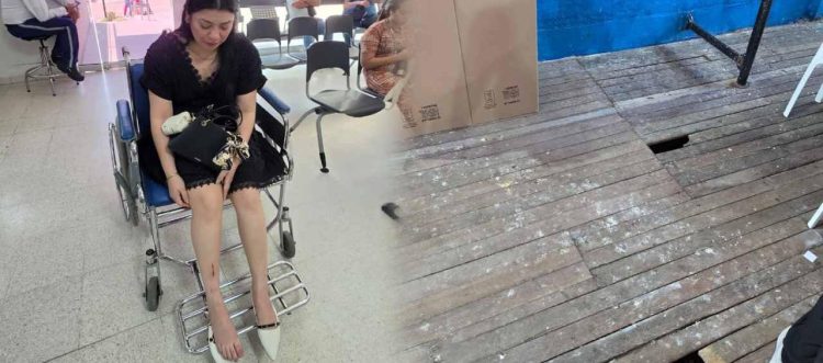 Mujer resultó herida tras romperse el piso de un cubículo en puesto de votación del colegio Pestalozzi