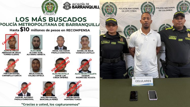 Capturan en Barranquilla a alias ‘El Mello’, uno de los más buscados por homicidio