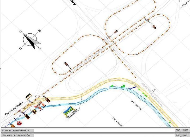 Mapa cierre vial
