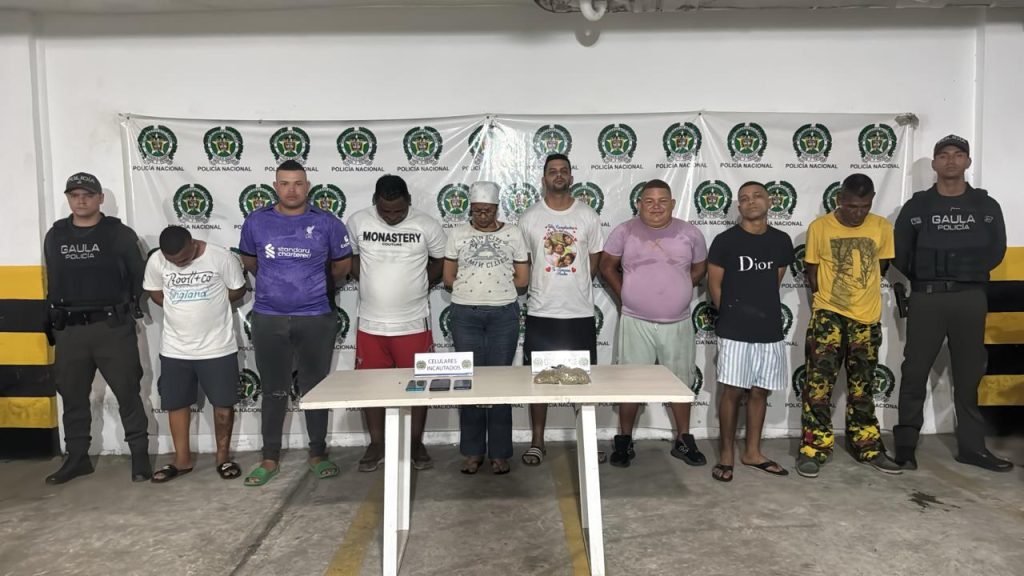 Capturan a ocho presuntos integrantes de ‘Los Pepes’ por extorsión a comerciantes en el Centro de Barranquilla