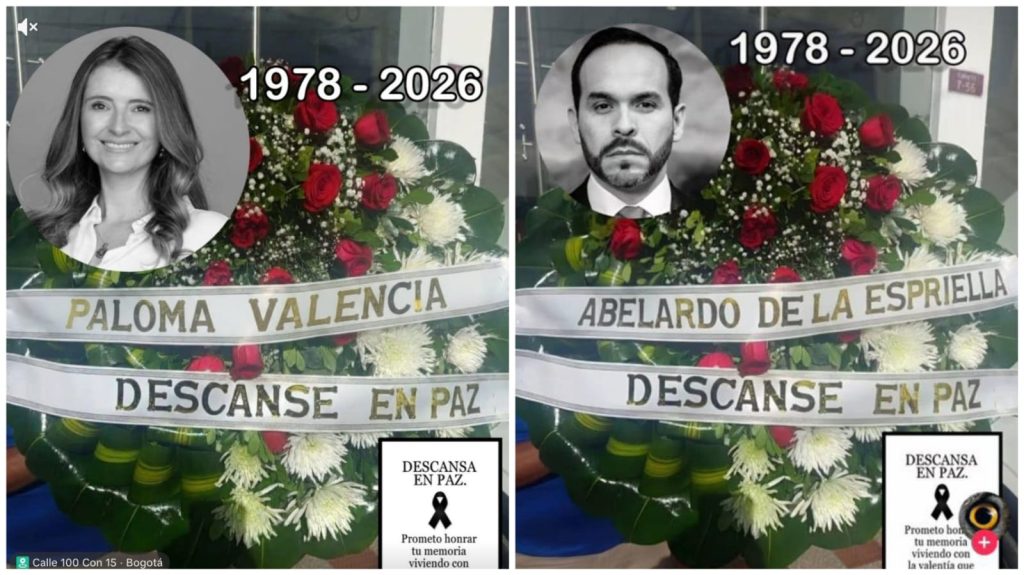 Amenazan a Paloma Valencia y Abelardo de la Espriella con imágenes fúnebres en redes sociales