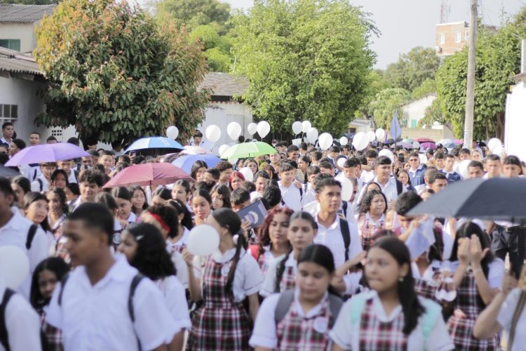 Baranoa marchó por la paz y rechazó la violencia: alcalde Edinson Palma