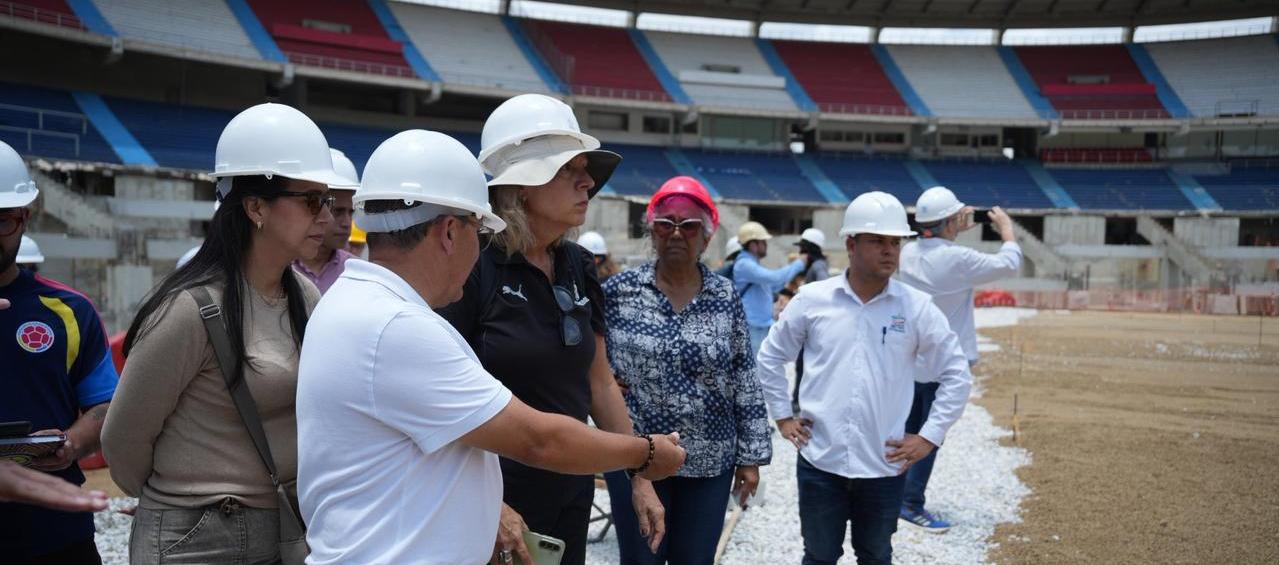 Conmebol supervisa avances del estadio Metropolitano de Barranquilla para la final de la Copa Sudamericana 2026