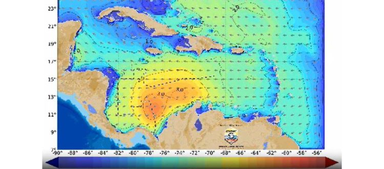 Dimar alerta por fuerte oleaje y aumento de vientos en el Caribe colombiano