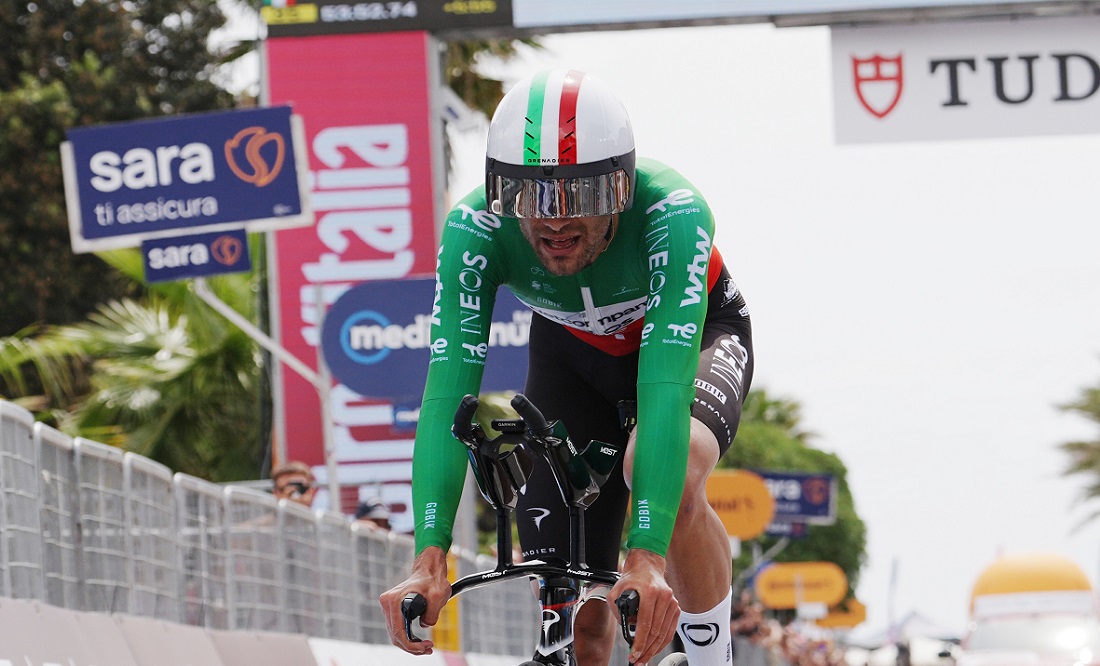 Giro de Italia: Filippo Ganna fue el mejor en la etapa 10 de la contrarreloj