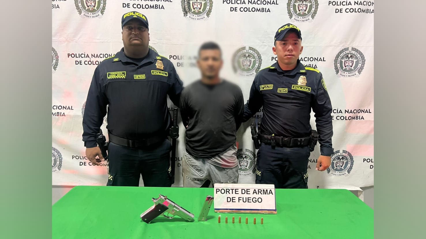 Capturan a hombre con pistola y municiones en el barrio Primero de Mayo de Soledad