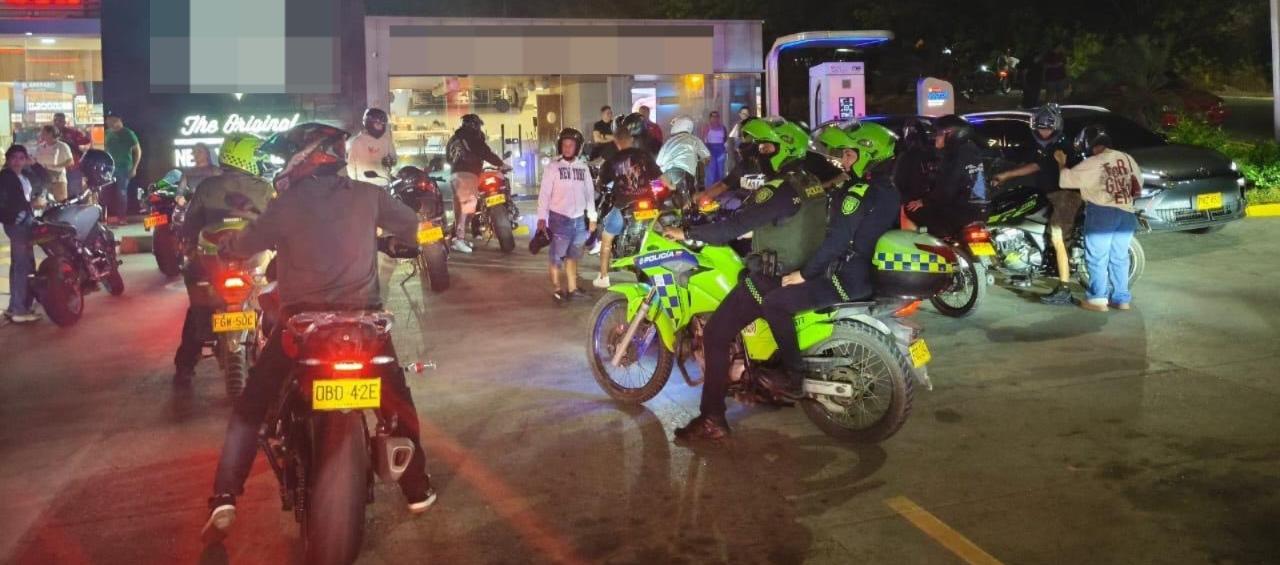 Inmovilizan 22 motocicletas por piques ilegales en Puerto Colombia