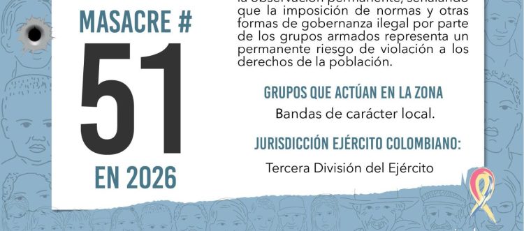 Indepaz reporta la masacre número 51 en Colombia en 2026: tres personas fueron asesinadas en zona rural del Valle del Cauca