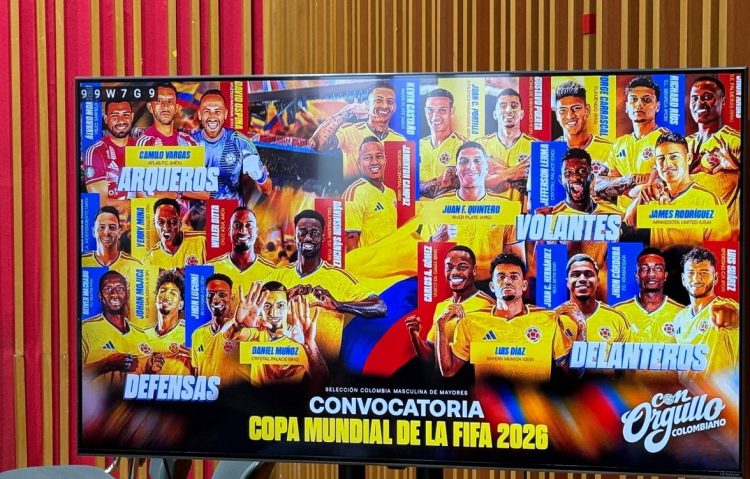 Así quedó la lista de 26 convocados a la Selección Colombia para el Mundial de fútbol 2026