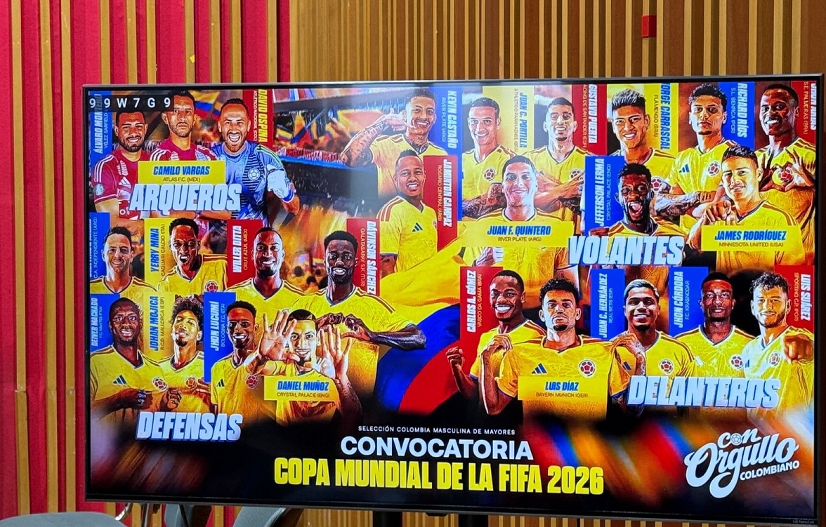 Así quedó la lista de 26 convocados a la Selección Colombia para el Mundial de fútbol 2026