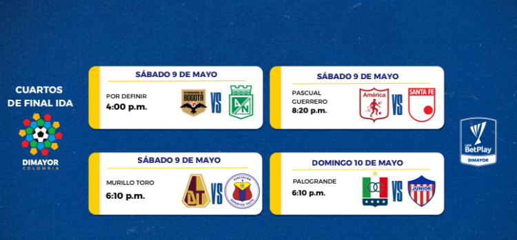 Junior visitará a Once Caldas el 10 de mayo en la ida de los cuartos de final de la Liga Colombiana