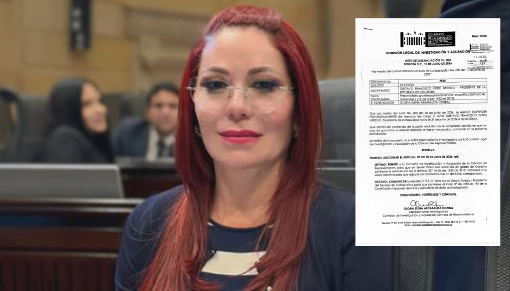 Gloria Arizabaleta modifica auto de suspensión contra Petro y remite decisión a la Comisión de Acusación