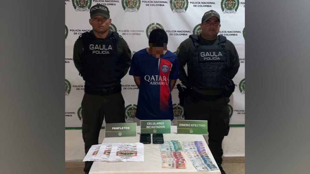 Gaula capturó a alias ‘Julito’ y aprehendió a un menor por presunta extorsión en Polonuevo