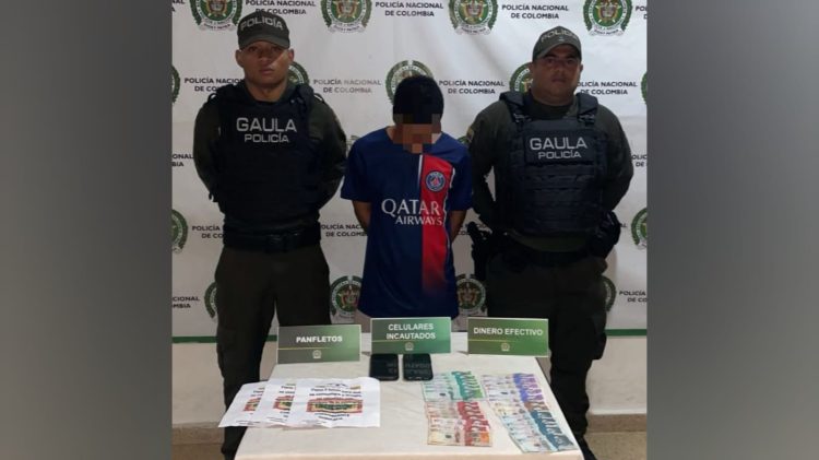 Gaula capturó a alias ‘Julito’ y aprehendió a un menor por presunta extorsión en Polonuevo