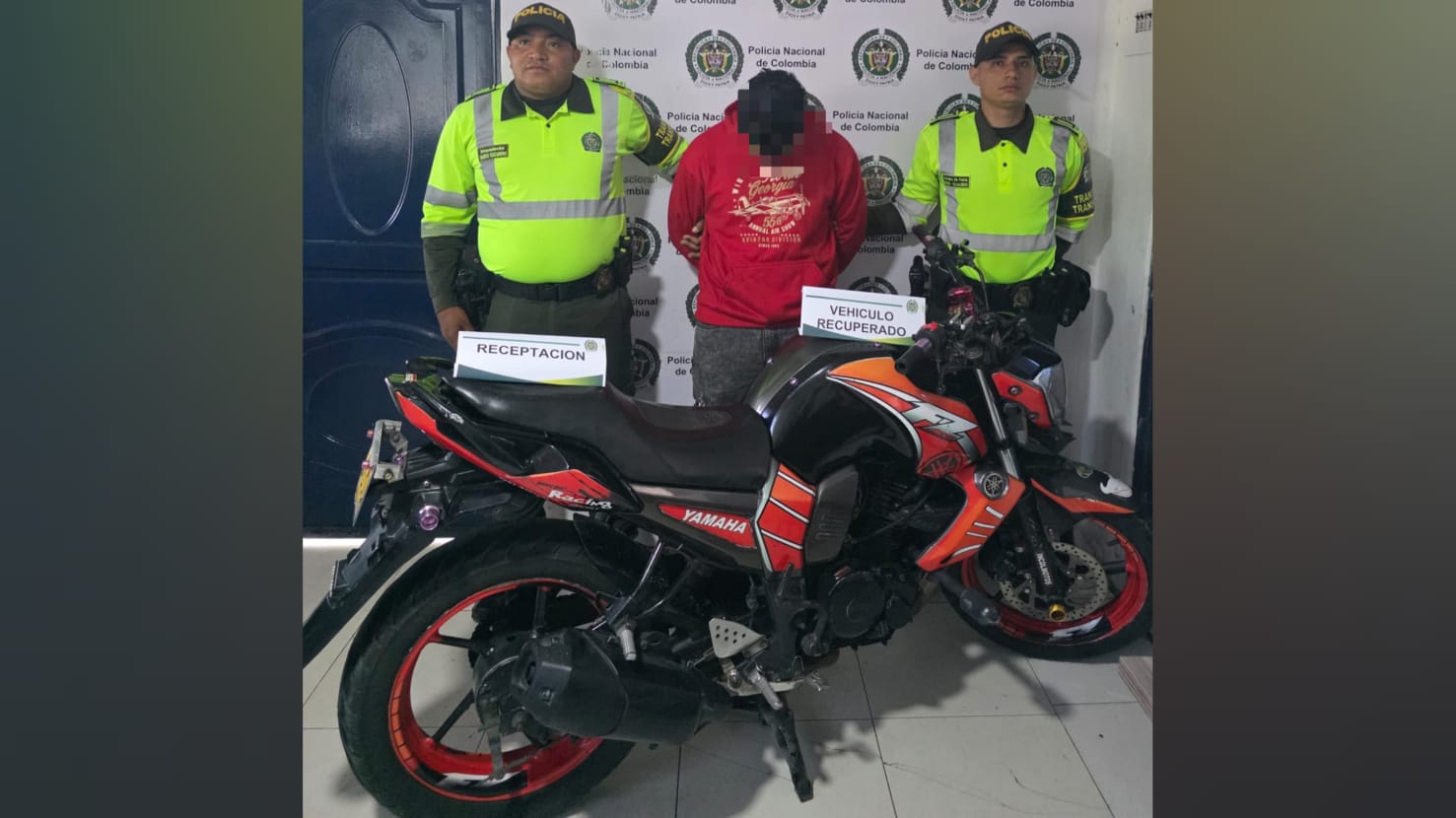 Capturan a hombre por receptación y recuperan motocicleta reportada como robada en Sabanagrande