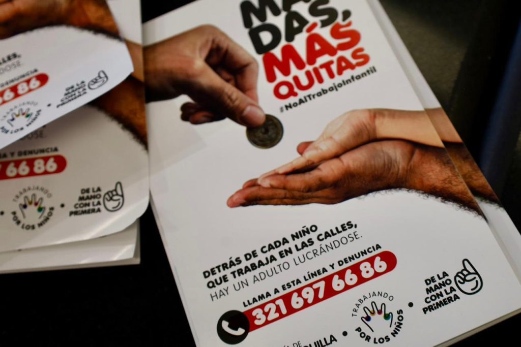Barranquilla refuerza campaña contra el trabajo infantil y pide no entregar dinero a menores en las calles