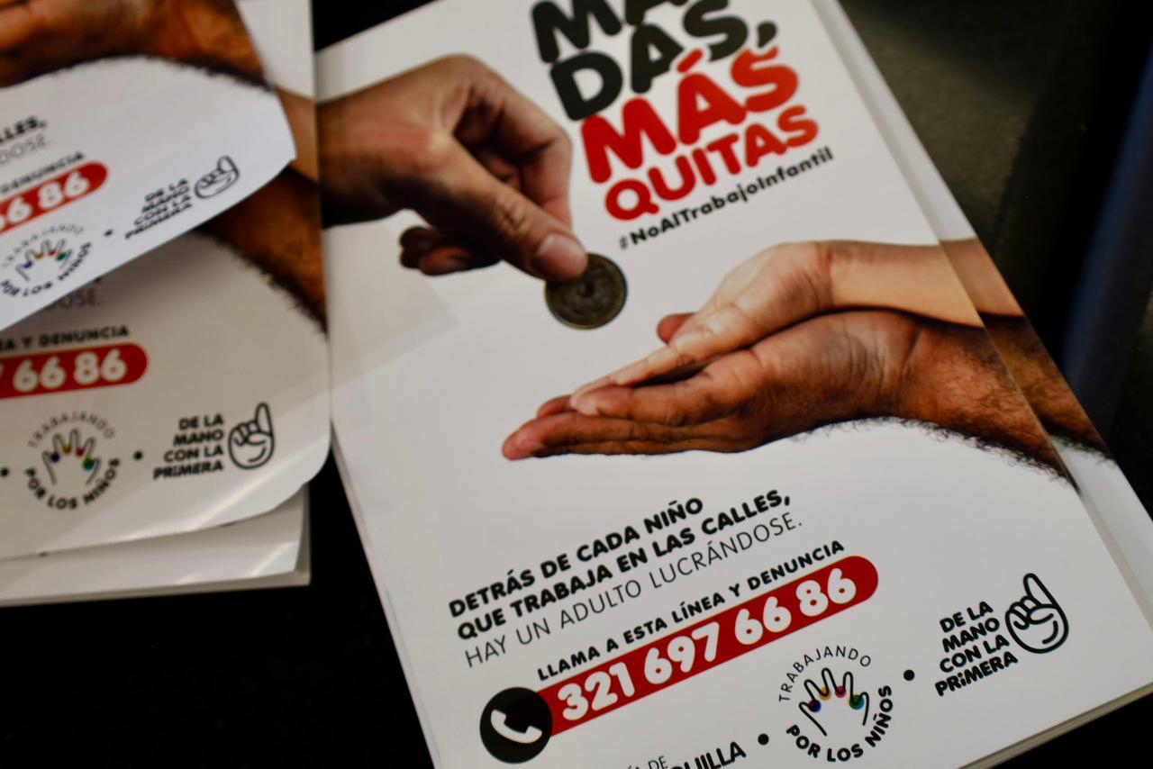 Barranquilla refuerza campaña contra el trabajo infantil y pide no entregar dinero a menores en las calles