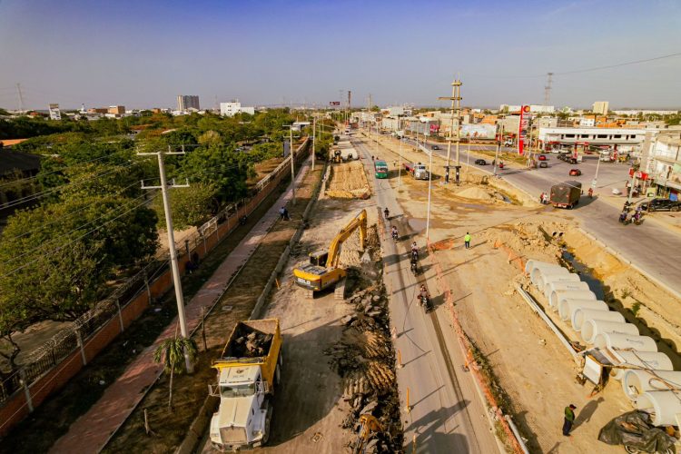 Obras de la Circunvalar en Soledad alcanzan un avance del 54 %, según la Alcaldía