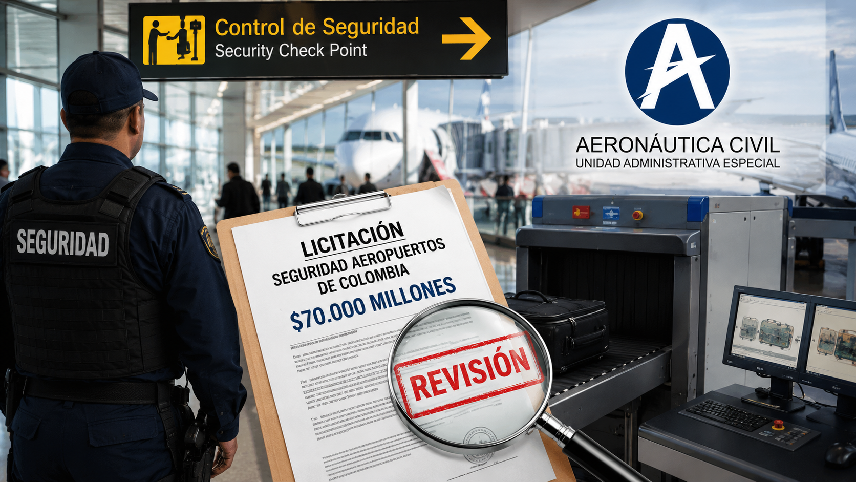 Aerocivil: piden revisar licitación de $70.000 millones para la seguridad en aeropuertos de Colombia