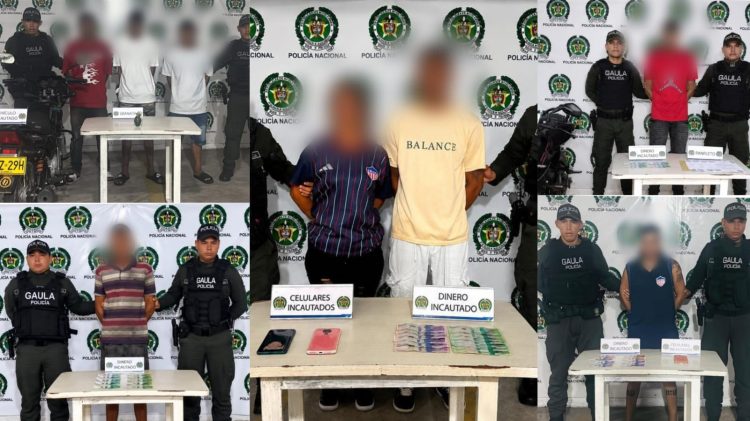 Capturan a ocho presuntos extorsionistas en Barranquilla y Soledad: incautan dinero, armas y una granada