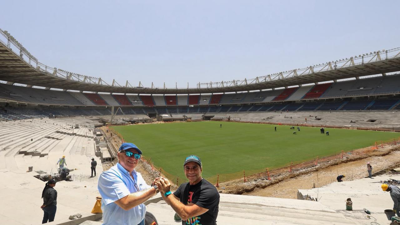 Ramón Jesurún destaca avance de las obras del estadio Metropolitano: “Barranquilla igualará los estándares del fútbol moderno”